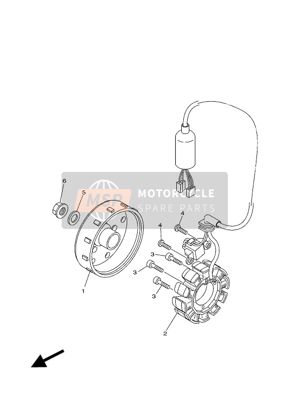 Yamaha MW125A 2016 GENERATOR für ein 2016 Yamaha MW125A